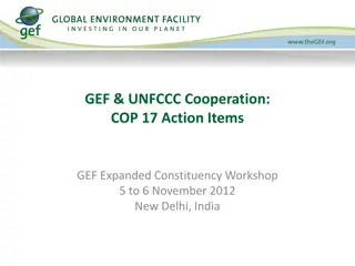 GEF & UNFCCC Cooperation: COP 17 Action Items