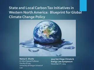 Carbon Tax Initiatives in Western North America: Blueprint for Climate Change Policy