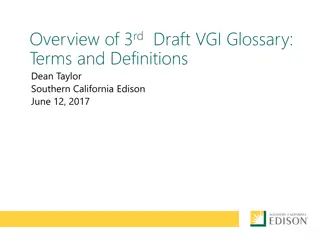 Overview of 3rd Draft VGI Glossary Terms and Definitions