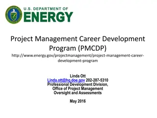 Project Management Career Development Program (PMCDP) Overview