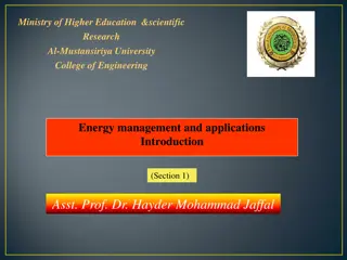 Energy Management and Applications Overview