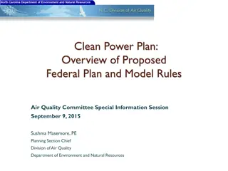 Clean Power Plan: Overview of Proposed Federal Plan