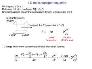 Mass Transport Equations in Atmospheric Sciences