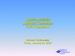 System Analysis Advisory Committee FAQ - Key Topics