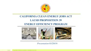 LAUSD Proposition 39 Energy Efficiency Program Overview