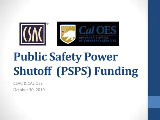 Public Safety Power Shutoff Funding by CSAC & CAL OES