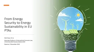 Interplay between Energy Security and Sustainability in EU Trade Agreements