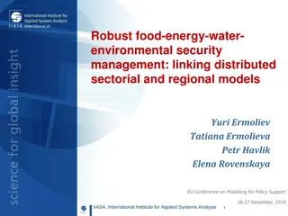 Robust Food-Energy-Water-Environmental Security Management: Linking Distributed Sectorial and Regional Models