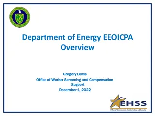 DOE EEOICPA Responsibilities Overview