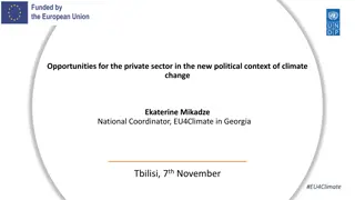 Private Sector Opportunities in Climate Change Context