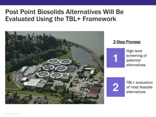 Evaluating Biosolids Alternatives Using TBL+ Framework