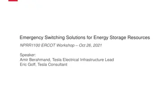 Emergency Switching Solutions for Energy Storage Resources