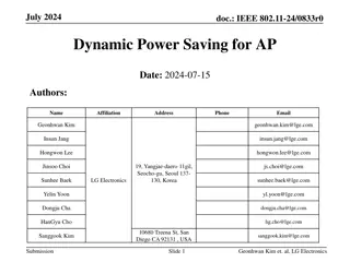 Dynamic Power Saving for AP in IEEE 802.11-24