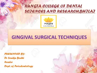 GINGIVAL SURGICAL TECHNIQUES