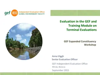 Evaluation in the GEF and Training Module Overview