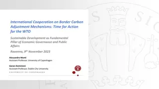 International Cooperation on Border Carbon  Adjustment Mechanisms: Time for Action  for the WTO