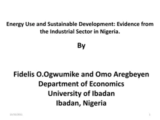 Energy Use and Sustainable Development in Nigeria