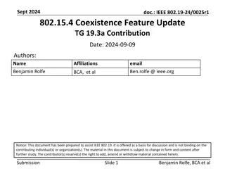 802.15.4 Coexistence Feature Update
