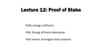 Lecture 12: Proof of Stake