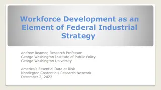 Federal Industrial Strategy for Workforce Development