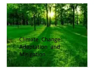 Climate Change: Adaptation and Mitigation