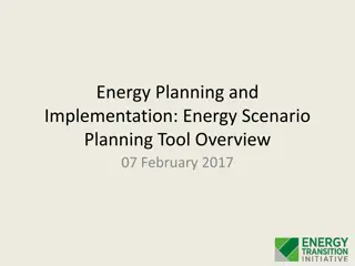 Energy Scenario Planning Tool Overview