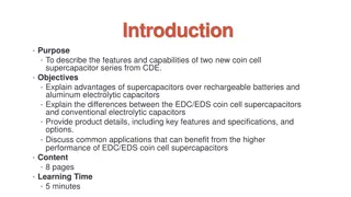 New EDC/EDS Coin Cell Supercapacitors: Features & Applications