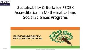 Accreditation Criteria and Sustainability in Social Sciences and Mathematics Programs