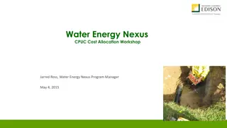 Water-Energy Nexus CPUC Cost Allocation Workshop Insights
