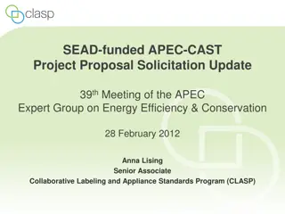 Project Proposal Solicitation Update