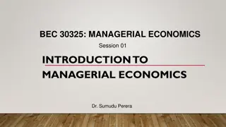 INTRODUCTION TO  MANAGERIAL ECONOMICS