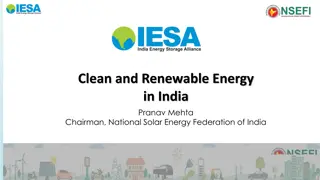Clean and Renewable Energy  in India