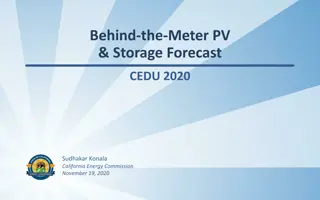 Behind-the-Meter PV & Storage Forecast from CEDU