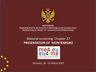 Montenegro's Legal Framework on Environment and Climate Change