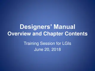 Designers Manual Overview Training Session for LGIs