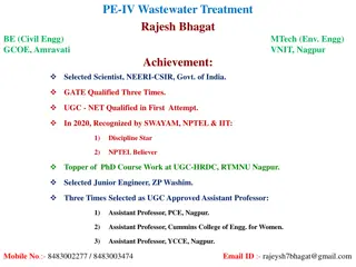 Holistic Approach to Wastewater Management and Treatment Processes