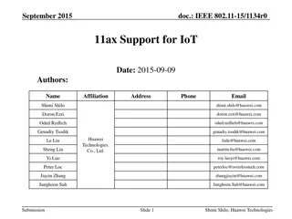 IEEE 802.11-15/1134r0 September 2015 IoT Support for 11ax
