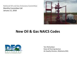 National Oil and Gas Emissions Committee - Updates on NAICS Codes
