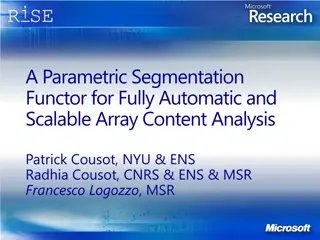 Parametric Segmentation Functor for Array Content Analysis