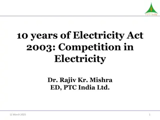 Significant Changes in Electricity Sector