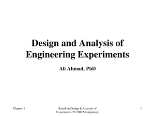 Design and Analysis of Engineering Experiments: A Comprehensive Overview