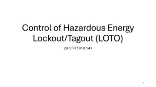Control of Hazardous Energy: Lockout/Tagout Procedures