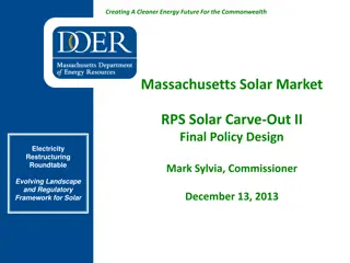 Massachusetts Solar Market Policy Design