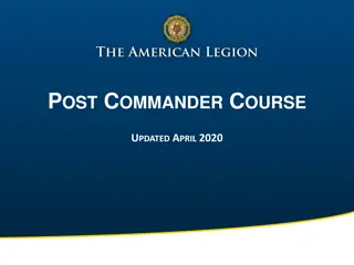 Post Commander Course Overview and Essential Tools