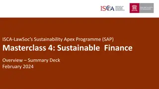 Sustainable Finance Overview and Key Concepts