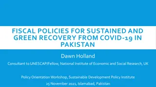 Fiscal Policies for Sustained and Green Recovery in Pakistan