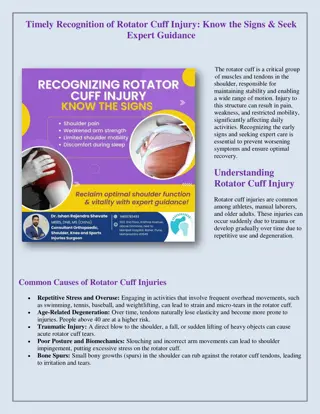 Timely Recognition of Rotator Cuff Injury