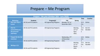 Career Development Workshops for Engineering Students