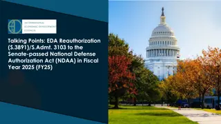EDA Reauthorization: Economic Development Act Summary