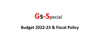 Gs-Special Budget 2022-23 & Fiscal Policy Overview